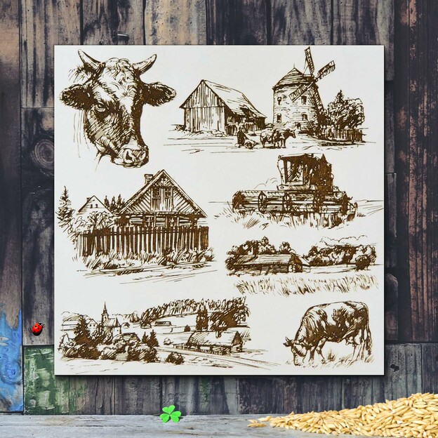 Wooden Wall Art - Countryside