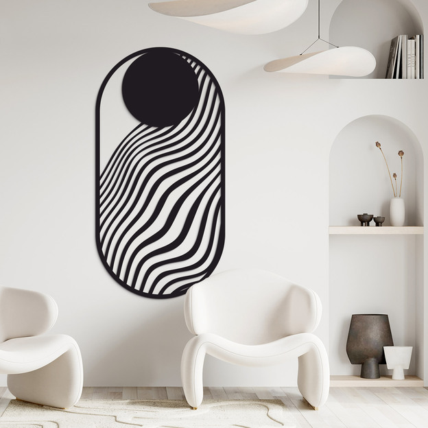 Modern Geometric Wall Art - Moon Tide