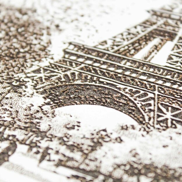 Eiffel Tower in Paris - Engraved 3D Wall Art