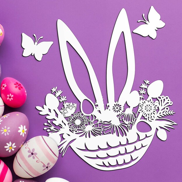 Wooden Easter Decoration - Basket