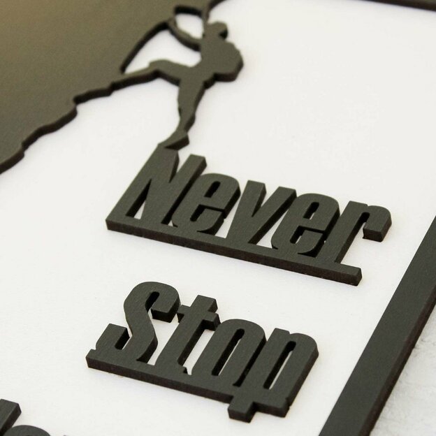 Wooden Picture with Quote - Never Stop Exploring