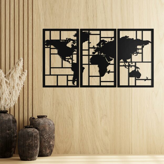 Multi-part Wall Art - World Map on the Wall