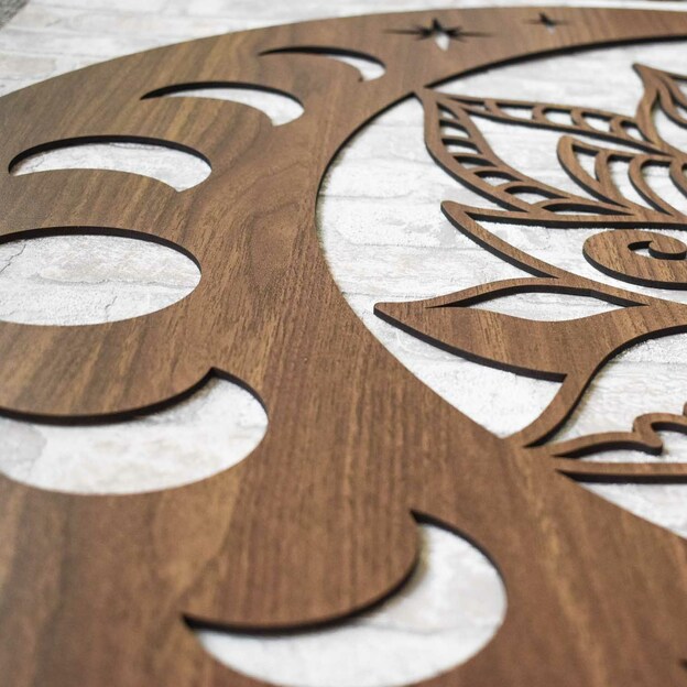 Original Wooden Picture - Moon Eye