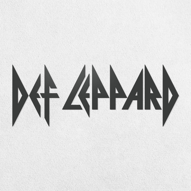 Wooden Logo on the Wall - Def Leppard