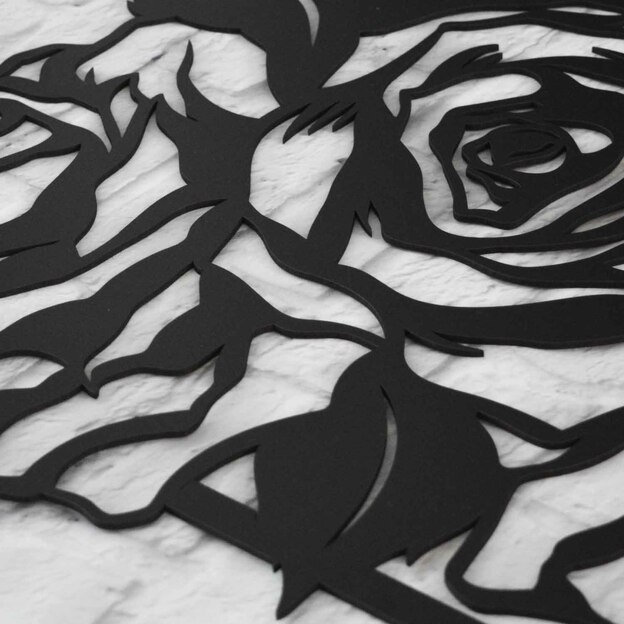 Cut-out Wall Art from Wood - Roses