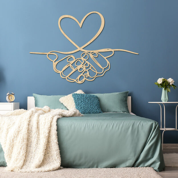 Wooden Wall Decoration - Heart in Hands