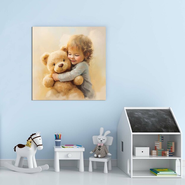 Children's Colorful Wall Art - Teddy Bear