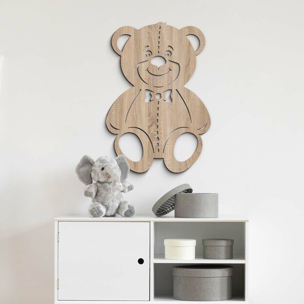 Wooden Deco for Children's Room - Teddy Bear