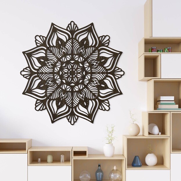 Wall Art - Wooden Family Mandala