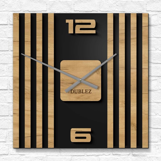 Luxury Wooden Clock - Slats