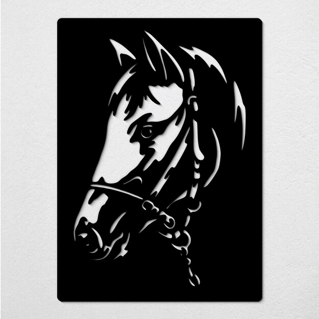 Large Wooden Wall Art - Horse