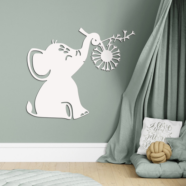 Children's Cut-Out Wall Art - Elephant
