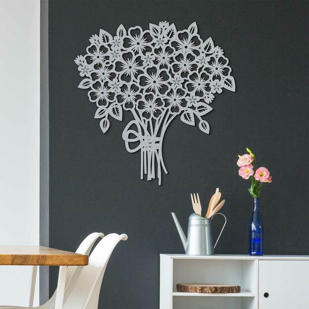 Decorative Sticker Made from Wood - Bouquet