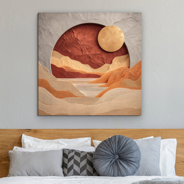 Wooden picture - Sandy sun