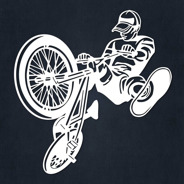 Wooden Wall Art - Street Cyclist