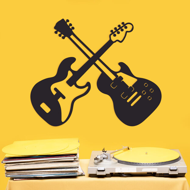 Wooden Wall Art - Guitars