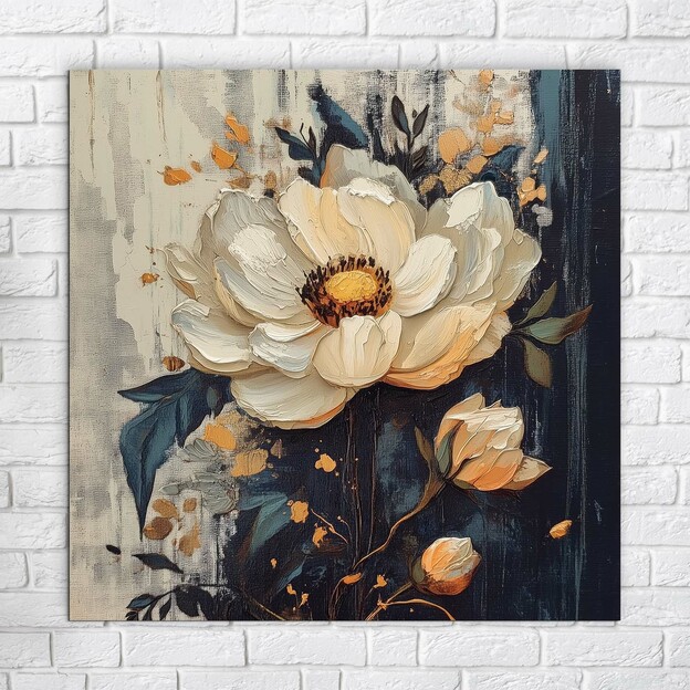 Wooden Wall Art - Painted Flower