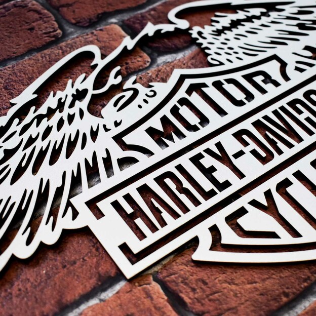 Wooden Picture - Harley Davidson Logo