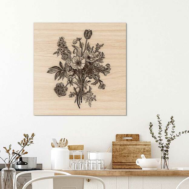 Modern Wall Art for the Living Room - Spring Flowers