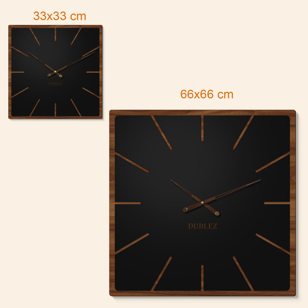 Designer Wooden Clock - Noir