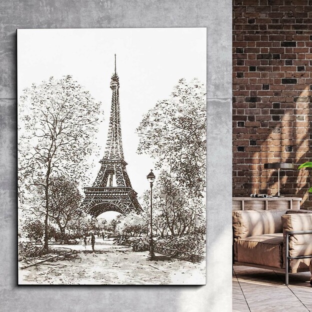 Eiffel Tower in Paris - Engraved 3D Wall Art
