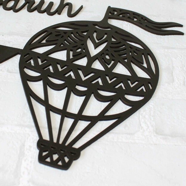 Sticker for Children's Room with Custom Text - 3 Balloons