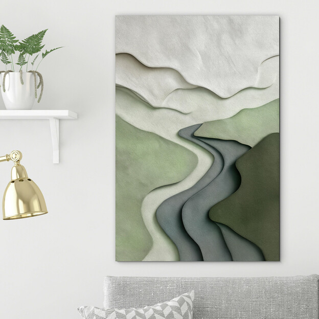 Wooden picture - Abstract landscape