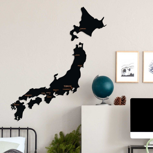 Wooden 3D Map of Japan