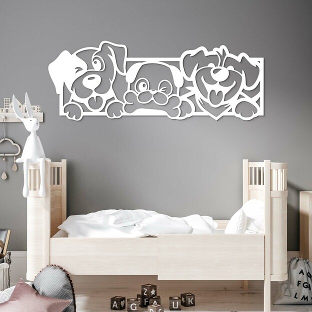 Children's Wall Art - Cheerful Puppies