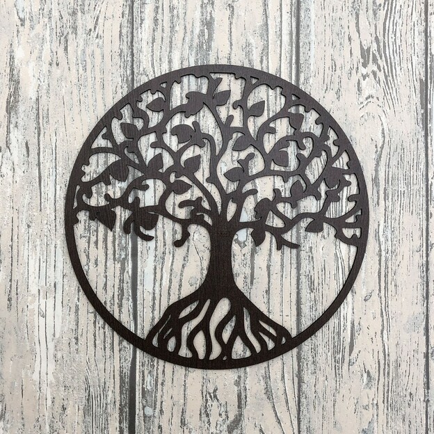Wooden Tree of Life on the Wall - Binah