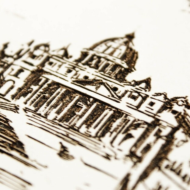 3D Wooden Engraved Wall Art - Italy