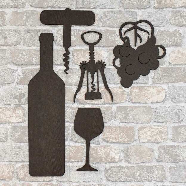 Wooden Decoration - Wine