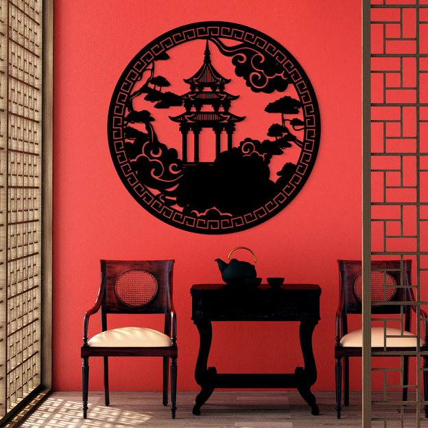 Chinese Wall Art - Pagoda Temple
