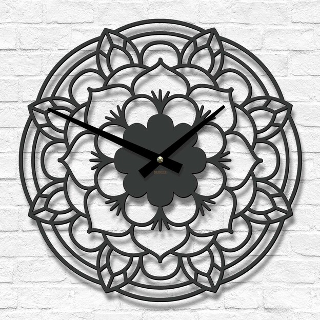 Wall Clock with Mandala - Blossom