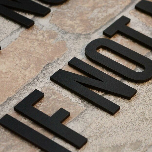 Wooden Wall Sticker - Motivational Quote