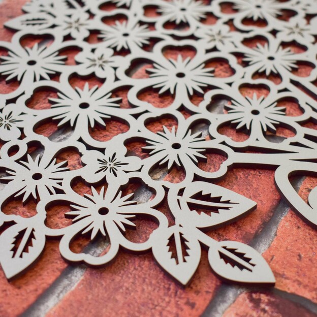 Decorative Sticker Made from Wood - Bouquet