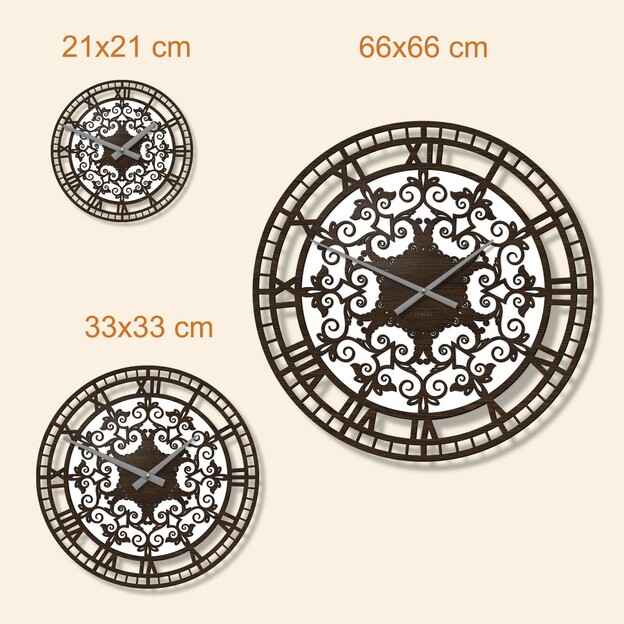 Wooden Wall Clock - Ornaments