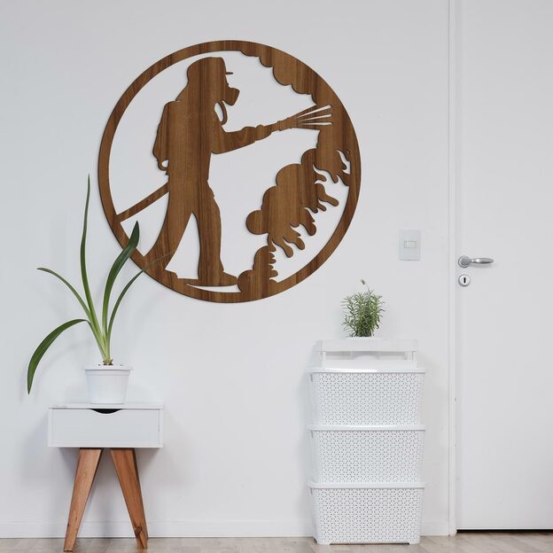 Gift for a Firefighter - Wooden Wall Art