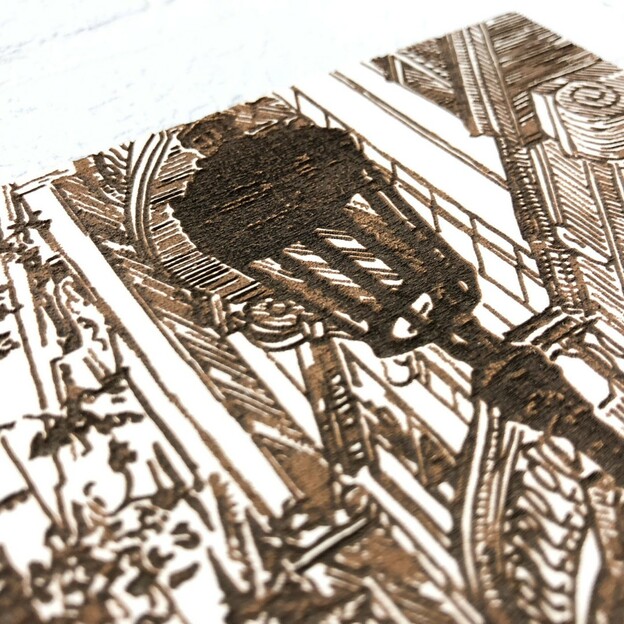 Woman in the City - Engraved Picture