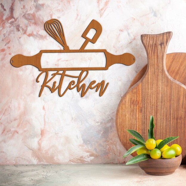 Wooden Kitchen Sticker - Rolling Pin