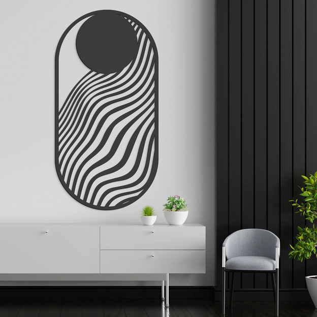 Modern Geometric Wall Art - Moon Tide