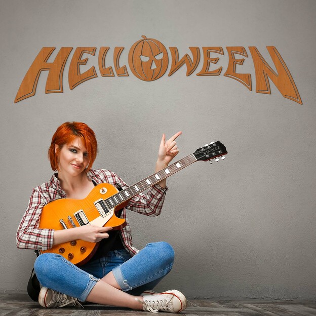 Wooden Wall Logo - Helloween