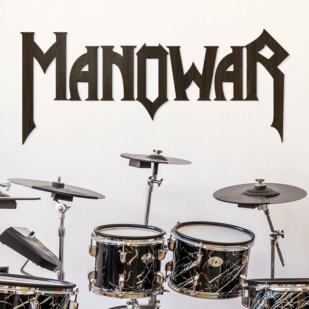 Wooden Wall Art - Manowar Logo