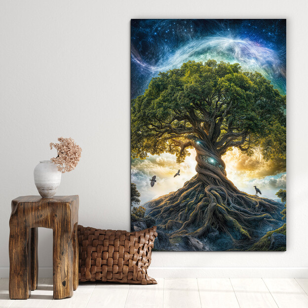 Wooden image of the tree of life - Yggdrasil