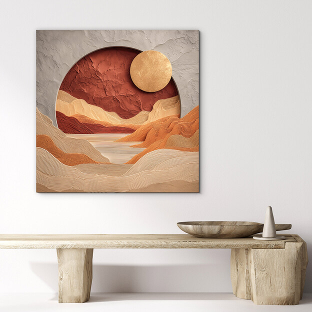 Wooden picture - Sandy sun