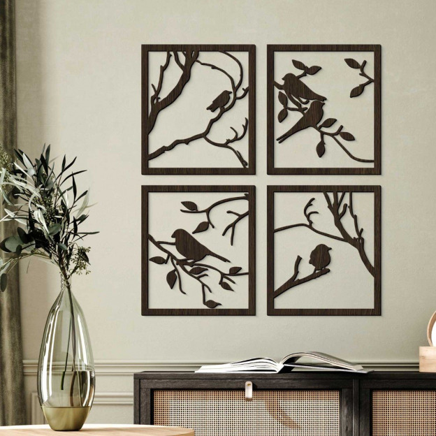 4-piece Sticker - Relax in Nature