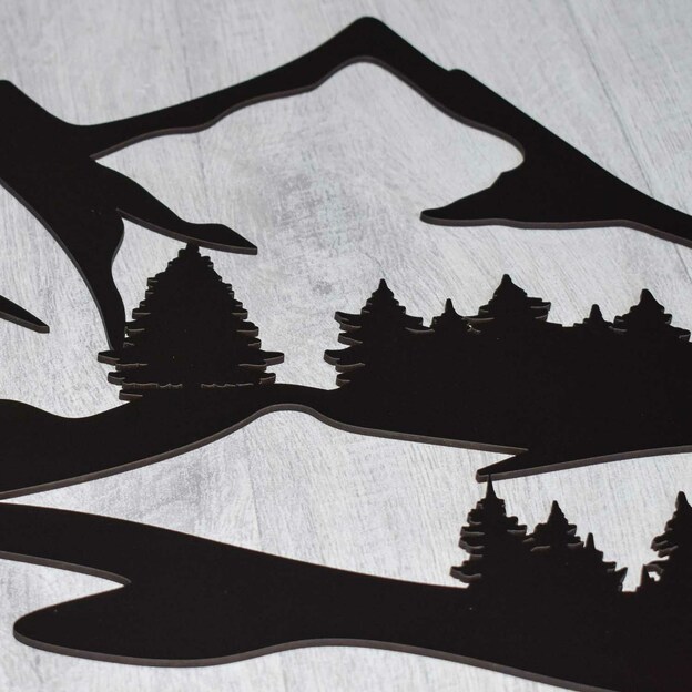 Wooden Wall Art - Mountains and Forest