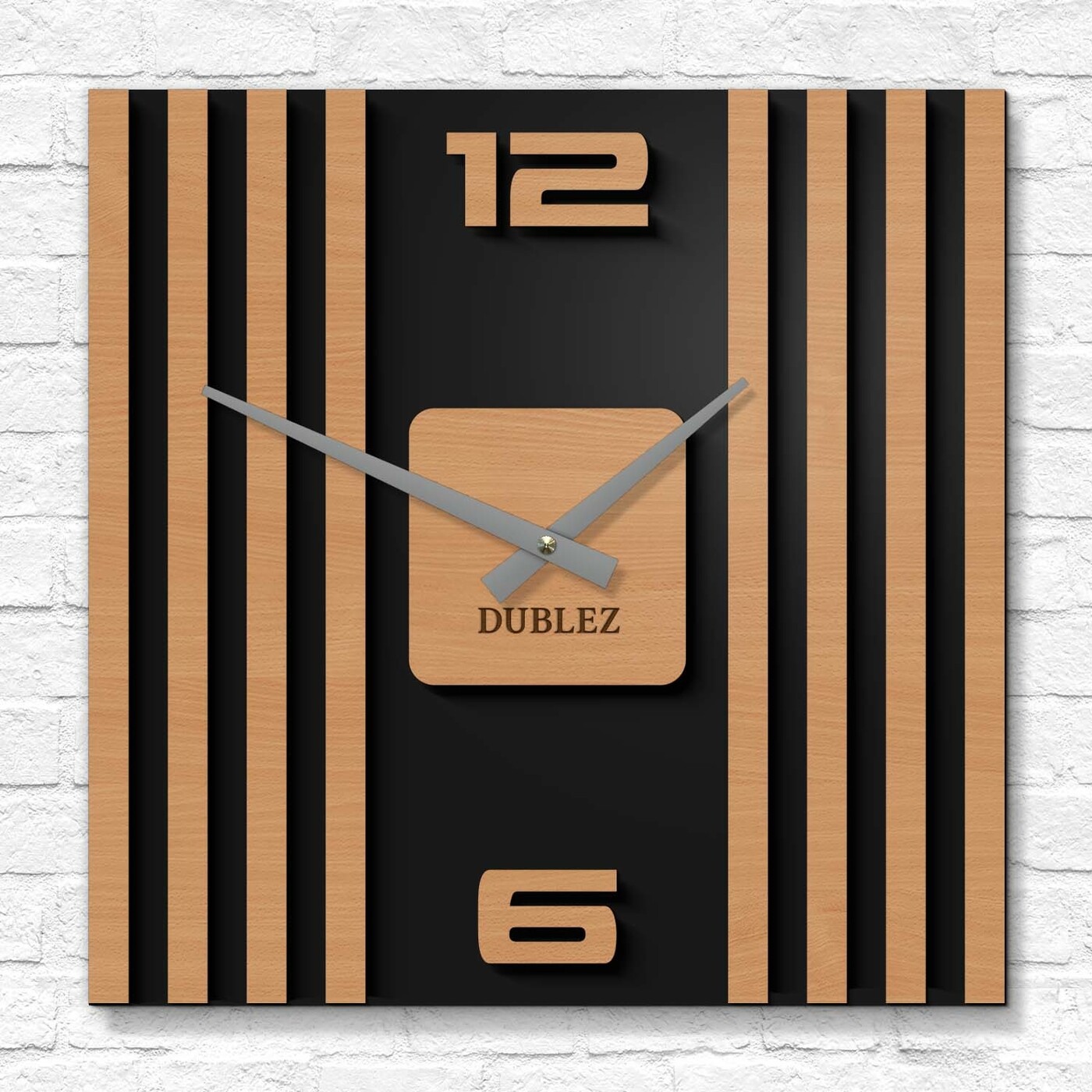 Luxury Wooden Clock - Slats | Beech