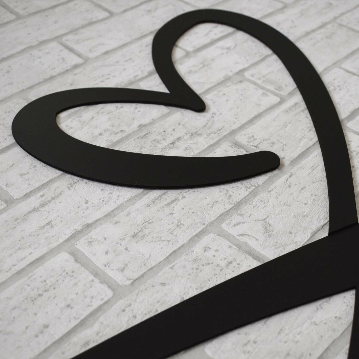 Large Wall Art Above the Bed - Infinite Love | Black