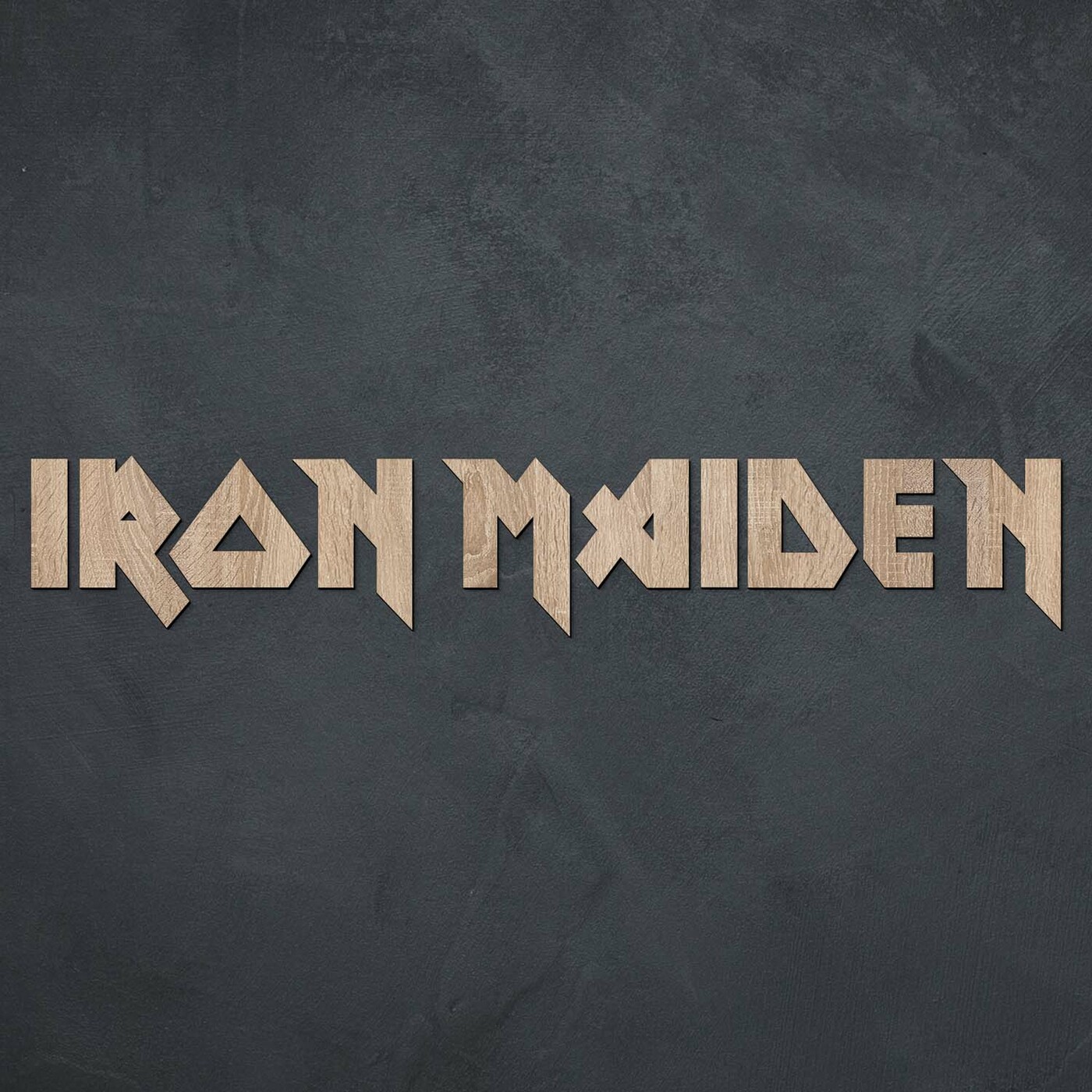 Wooden Logo - Iron Maiden | Oak Sonoma